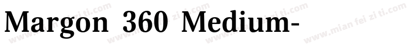 Margon 360 Medium字体转换